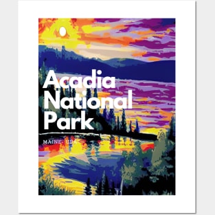 Acadia National Park hike Maine United States Posters and Art